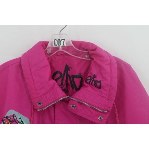 Elho jacket vintage Magenta Pink retro freestyle 90s size L - Picture 2 of 14